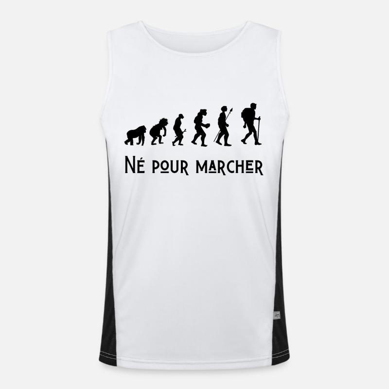 né pour marcher évolution Débardeur respirant contrasté Homme 