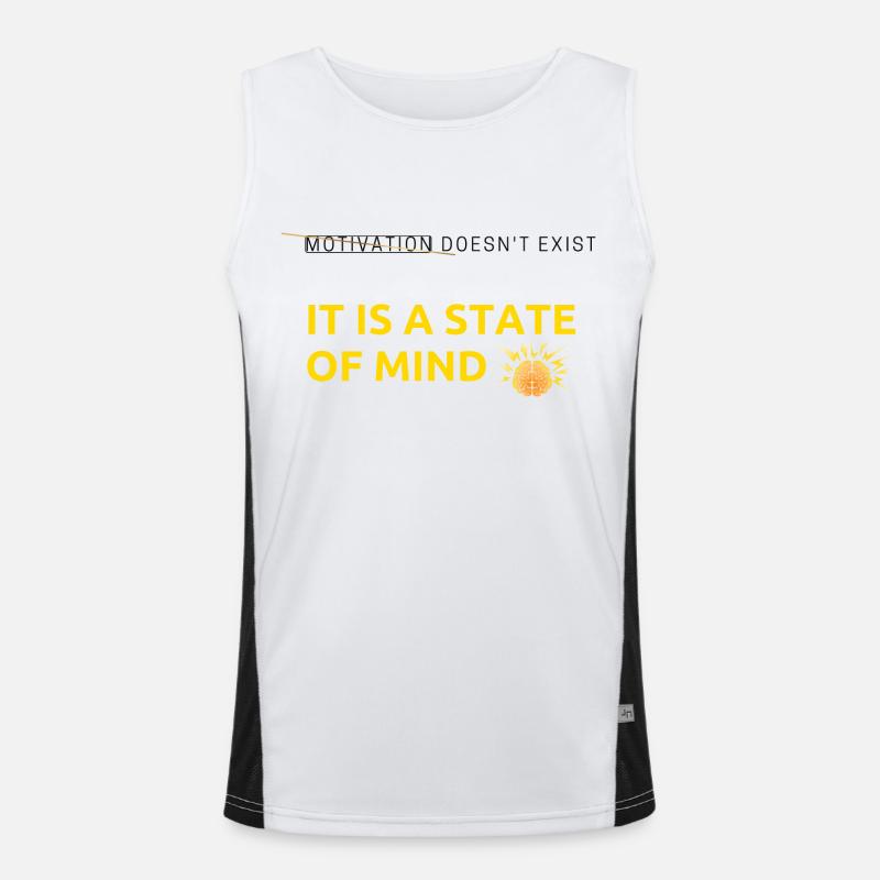 Motivation doesn’t exist MIND Men's Functional Contrast Tank Top 