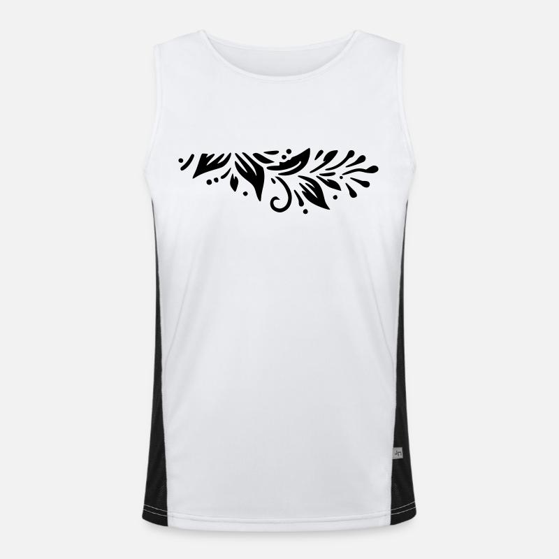 Leaves Decor Men's Functional Contrast Tank Top 