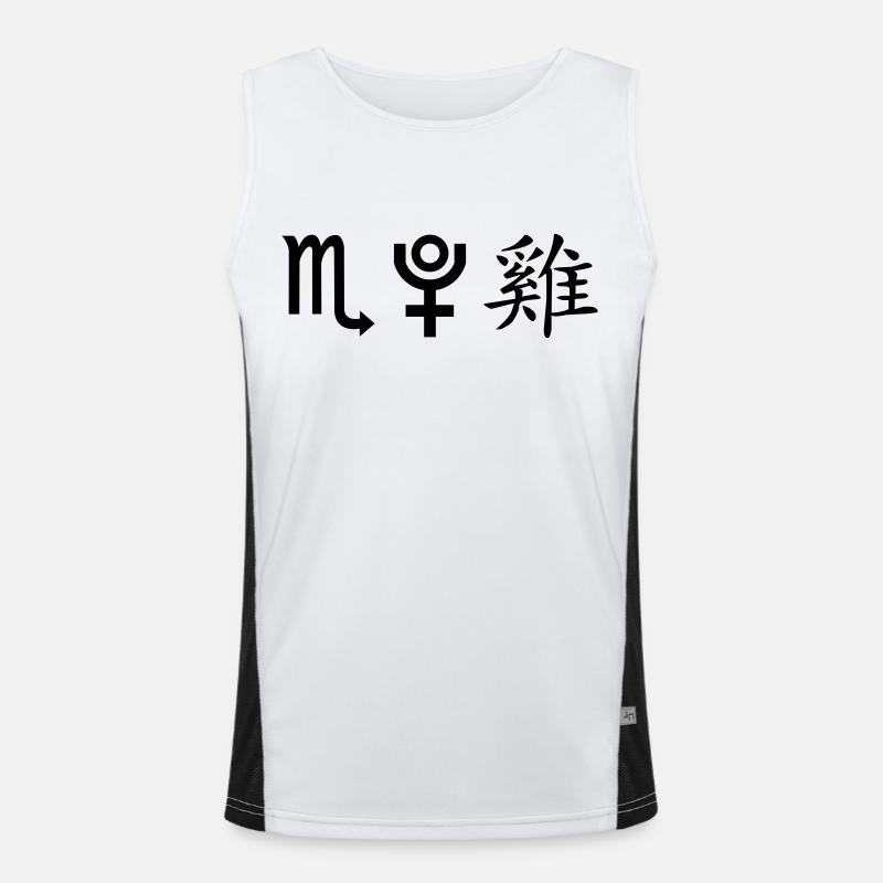 skorpion pluto hahn Funktionelles Kontrast-Tank Top für Männer 