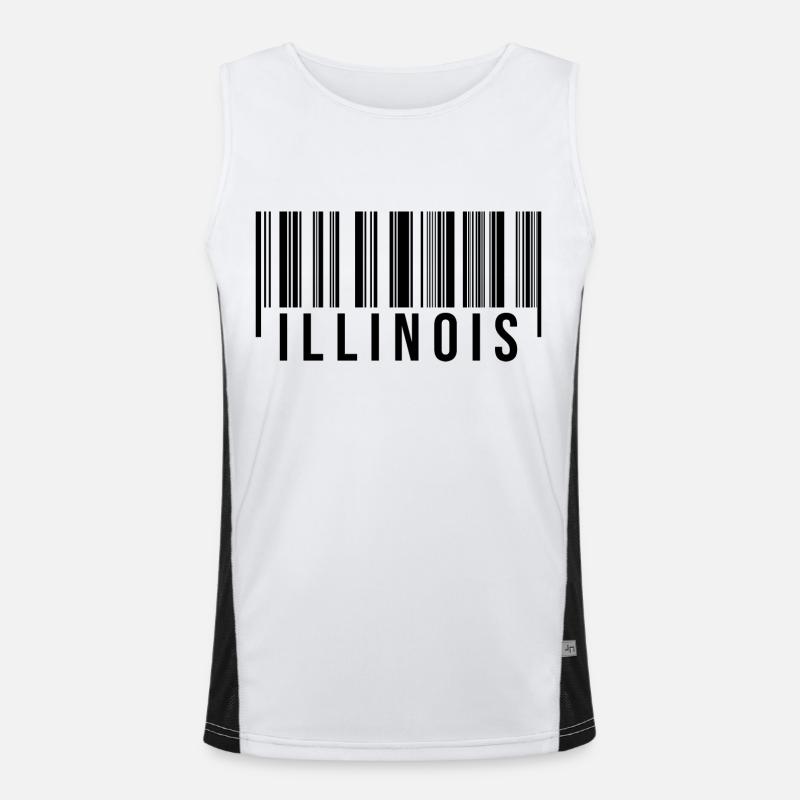 Illinois Barcode Men's Functional Contrast Tank Top 
