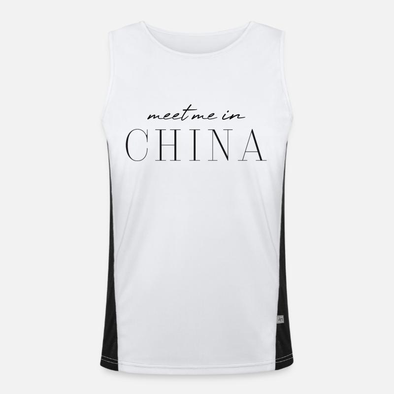 Ich liebe China Funktionelles Kontrast-Tank Top für Männer 