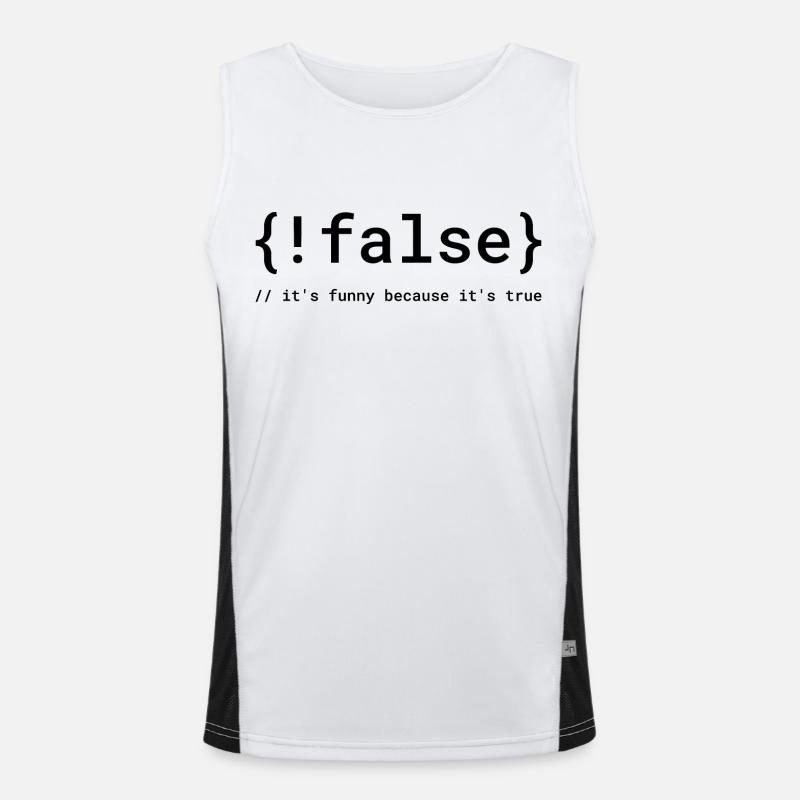 Code Humor Tee : La Blague Logique Débardeur respirant contrasté Homme 
