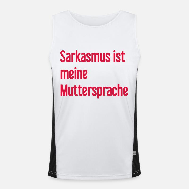 Sarkasmus-Profi Funktionelles Kontrast-Tank Top für Männer 
