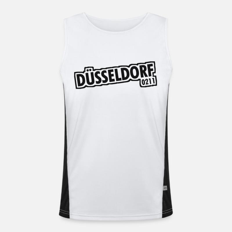 Dusseldorf - 0211 - Dialling Code - NRW - Ruhrpott Men's Functional Contrast Tank Top 
