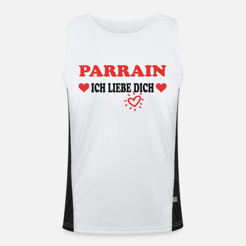 PARRAIN Ich liebe dich Débardeur respirant contrasté Homme 
