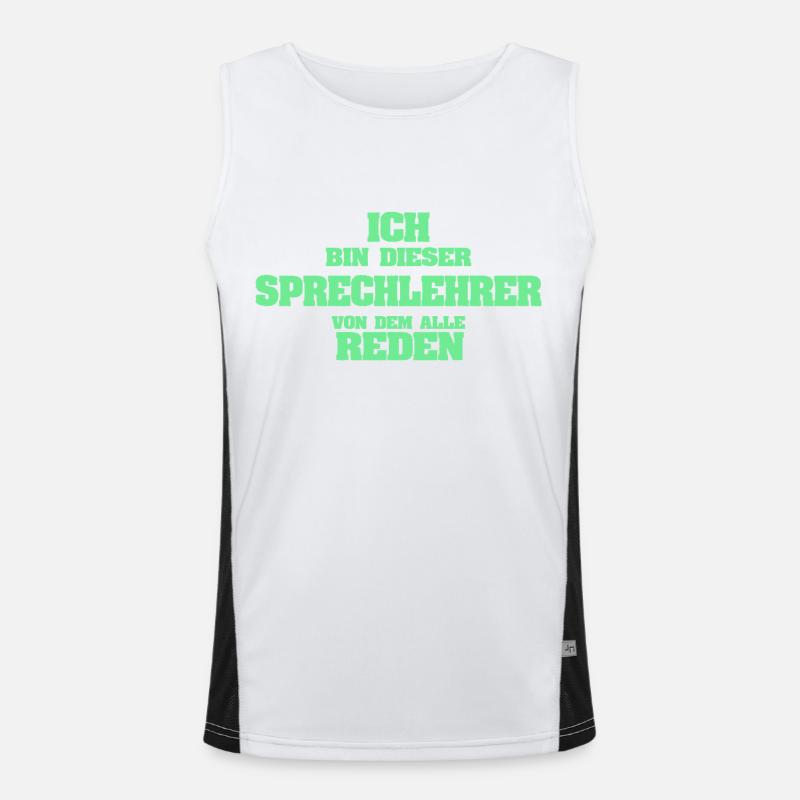 Sprechlehrer als Beruf Funktionelles Kontrast-Tank Top für Männer 