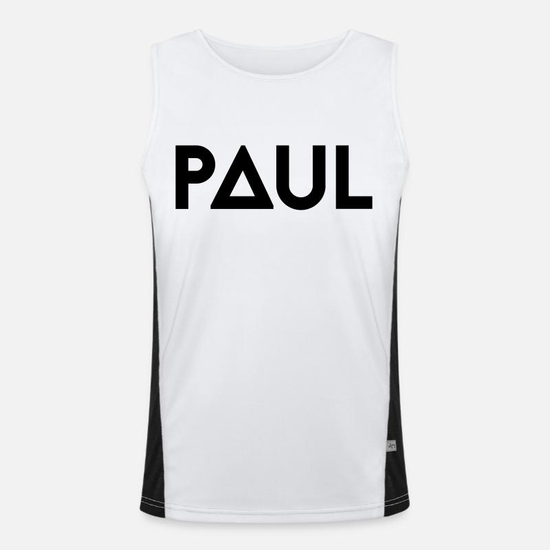 Vorname Paul Funktionelles Kontrast-Tank Top für Männer 