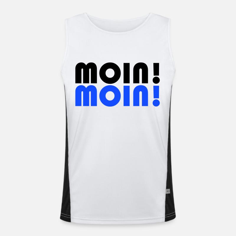 Moin Spruch Funktionelles Kontrast-Tank Top für Männer 