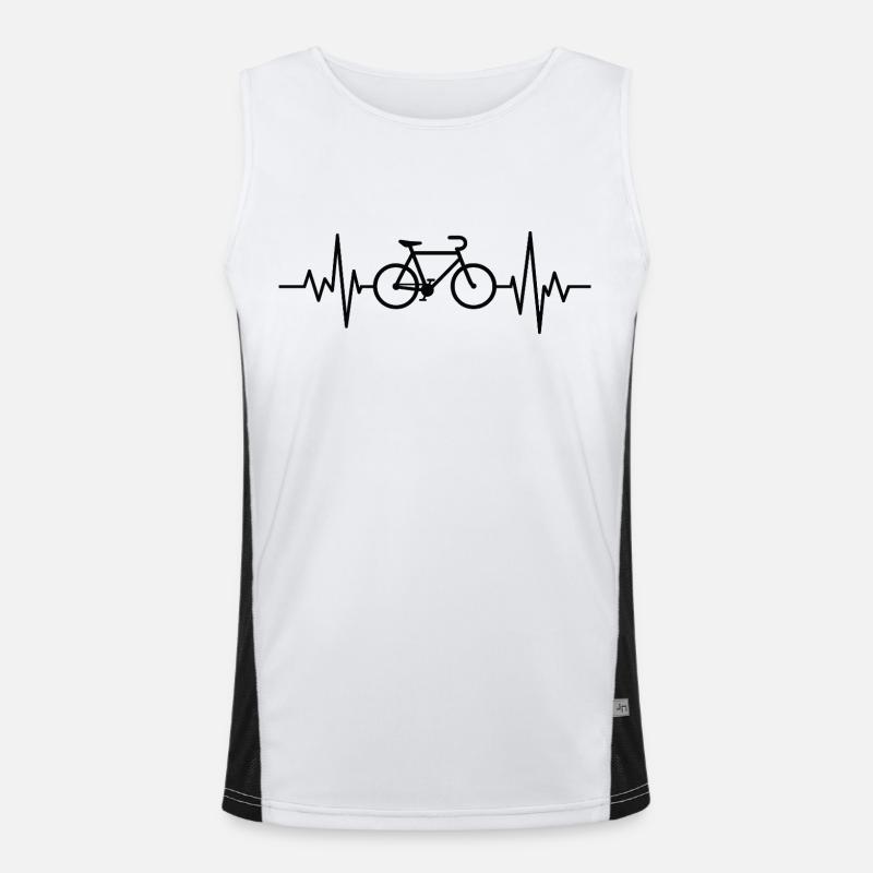 Herzfrequenz-Radfahren Funktionelles Kontrast-Tank Top für Männer 