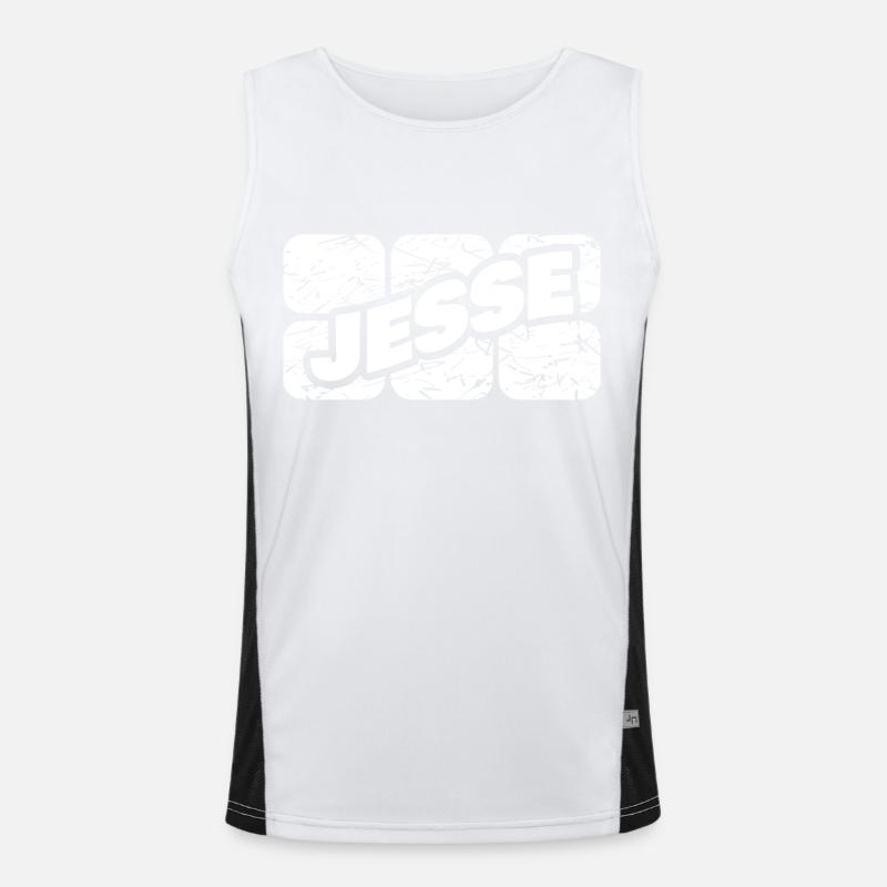 Gift for Jesse - Men's Functional Contrast Tank Top - white/black