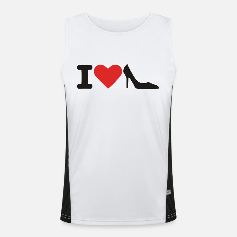 I love Shoes Men's Functional Contrast Tank Top 