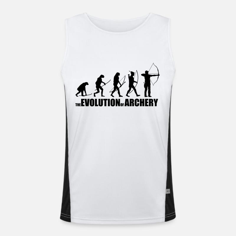 evoblanknew - Men's Functional Contrast Tank Top  - white/black