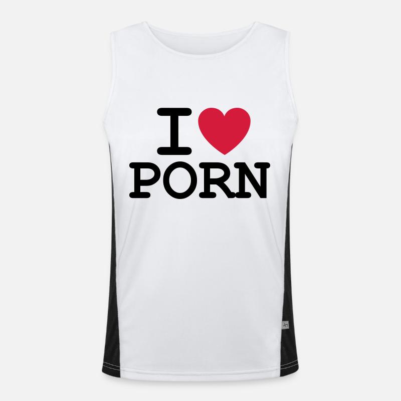 Amo Porn Canotta sportiva da uomo in contrasto cromatico 