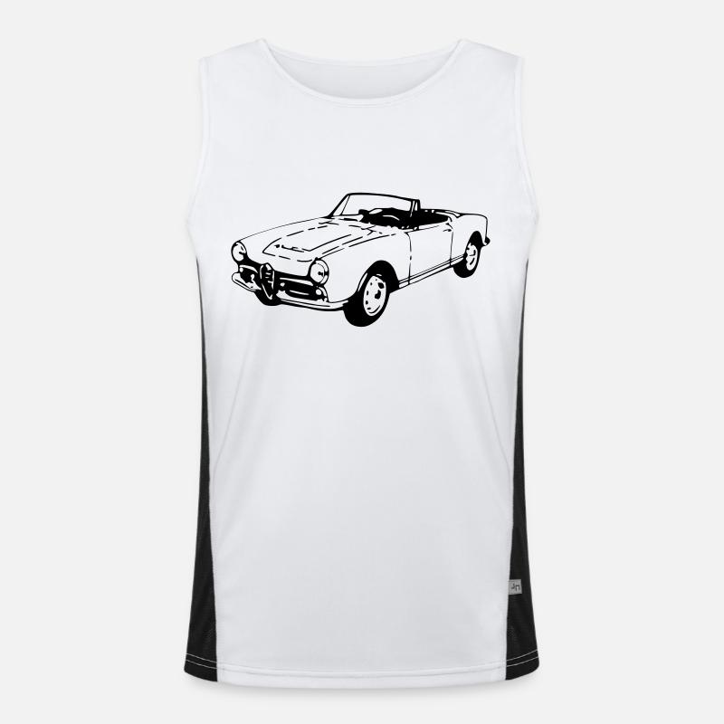 Oldtimer Cabrio (1 Col.) - Men's Functional Contrast Tank Top  - white/black