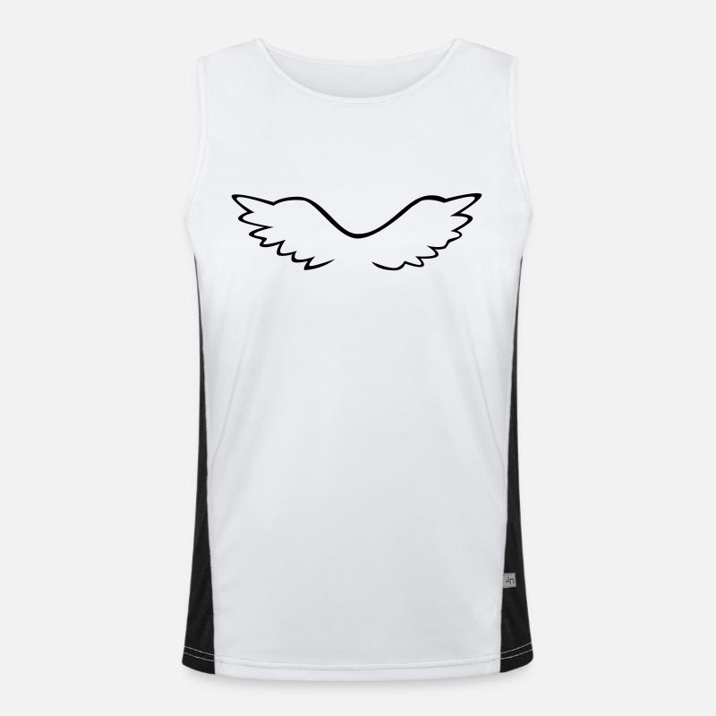 Engelsflügel Funktionelles Kontrast-Tank Top für Männer 