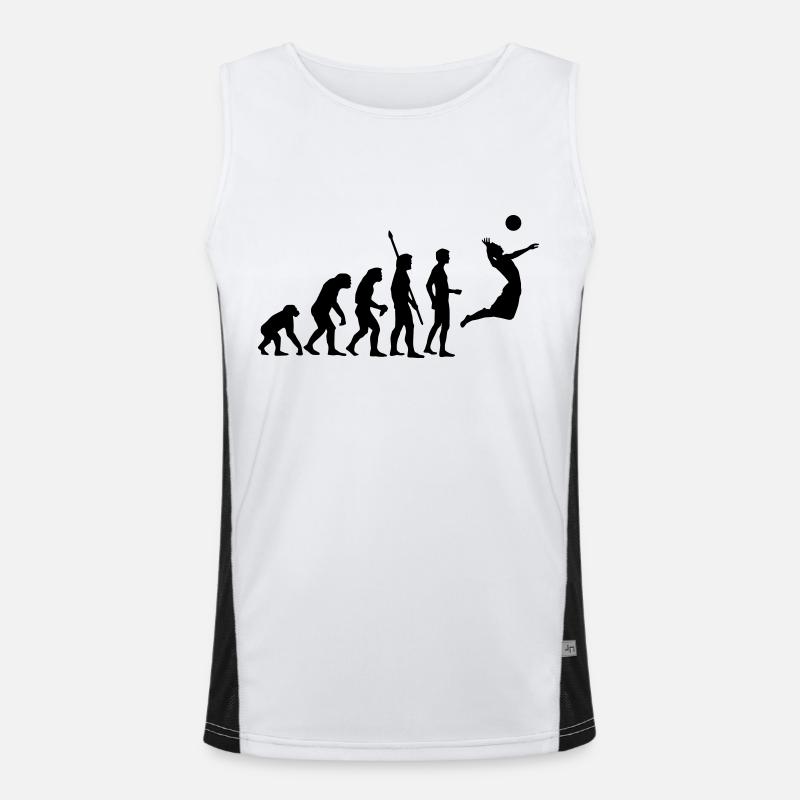 evolution_volleyball_1c - Men's Functional Contrast Tank Top  - white/black