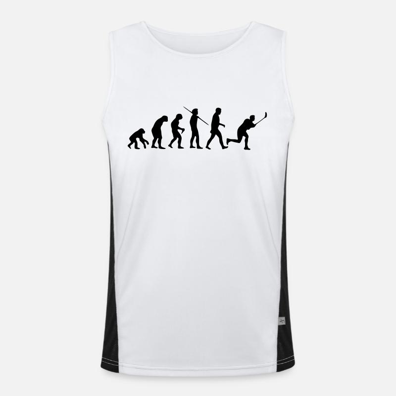 Floorball Evolution Black Funktionelles Kontrast-Tank Top für Männer 