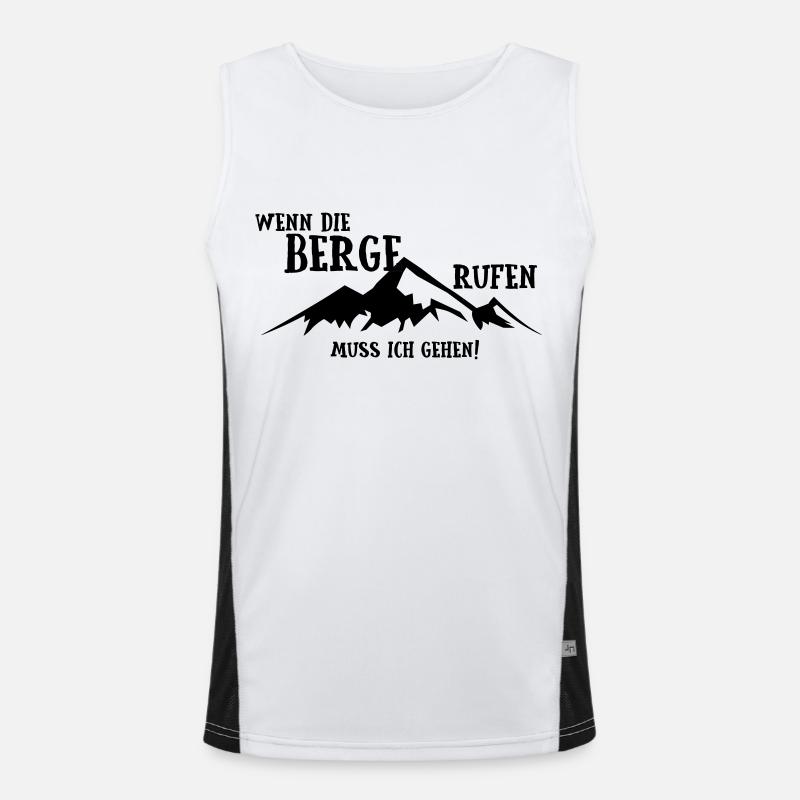 Wenn die Berge Rufen muss Funktionelles Kontrast-Tank Top für Männer 