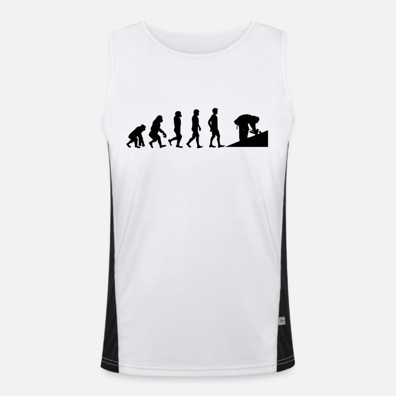 Dachdecker: Evolution of Roofer´s Funktionelles Kontrast-Tank Top für Männer 