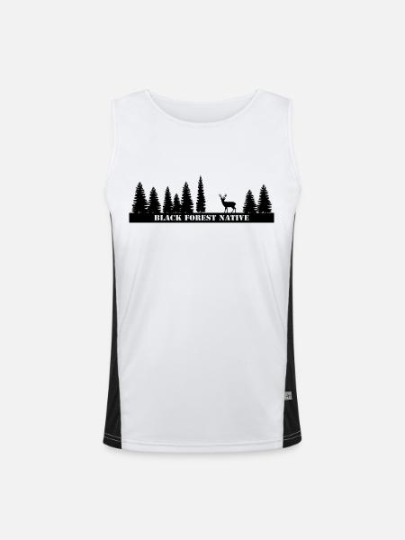 Black Forest Native - Men's Functional Contrast Tank Top  - white/black