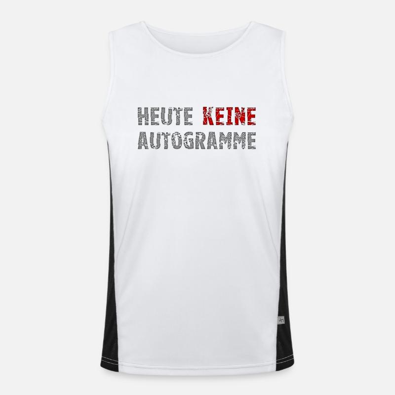 heute keine autogramme Funktionelles Kontrast-Tank Top für Männer 