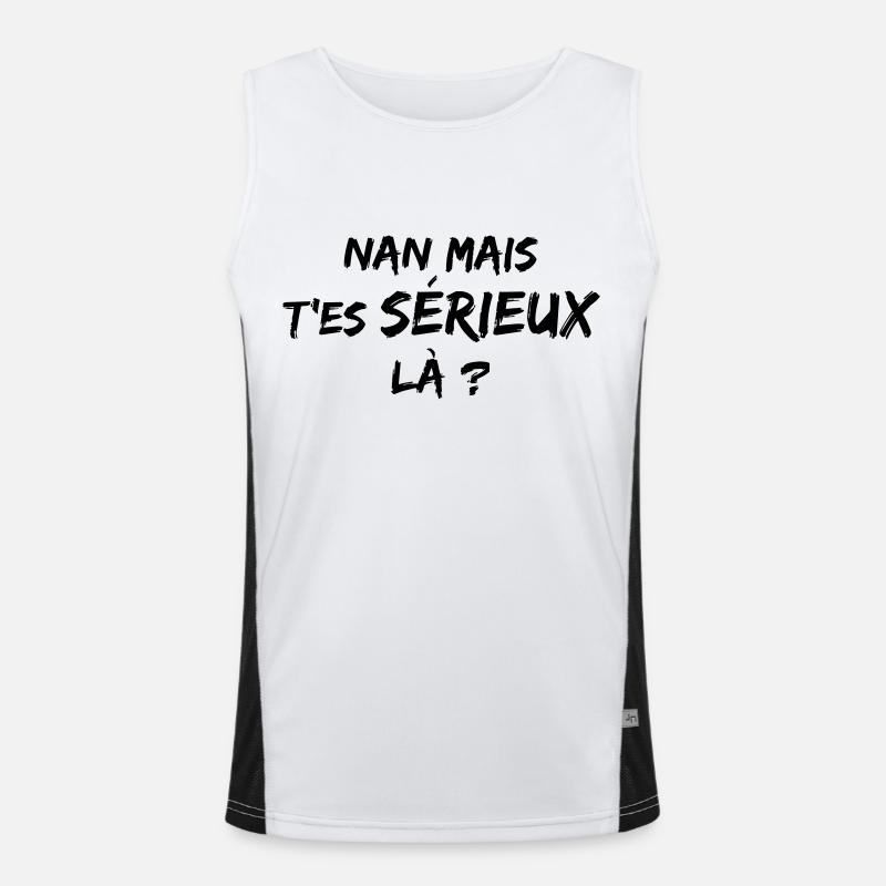 Mais t'es sérieux là - N Débardeur respirant contrasté Homme 