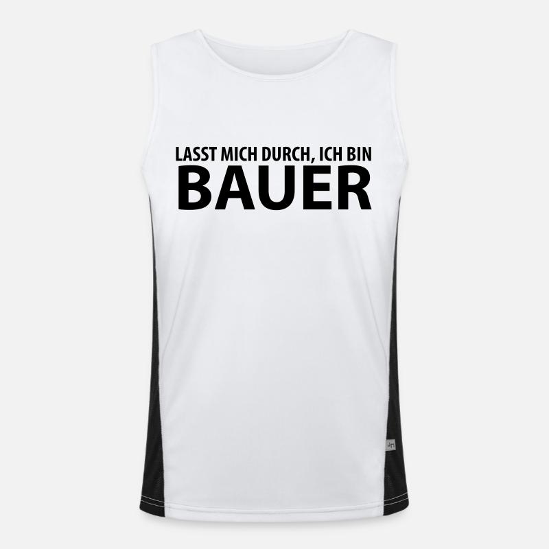lasst mich durch, ich bin bauer Funktionelles Kontrast-Tank Top für Männer 