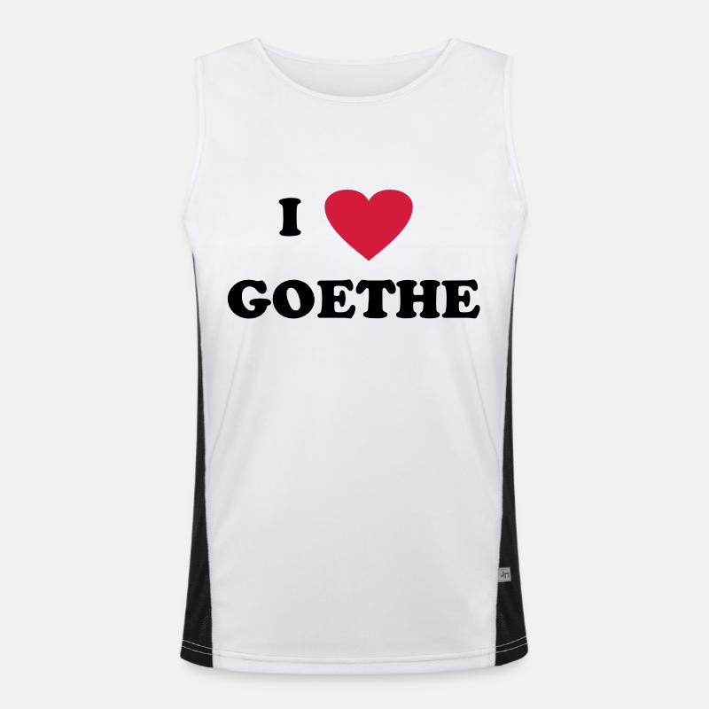 Jeg elsker Goethe Funktionel kontrast tanktop til herrer 