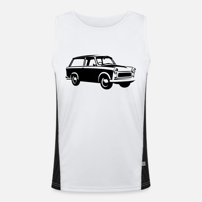  601 Kombi - Men's Functional Contrast Tank Top  - white/black