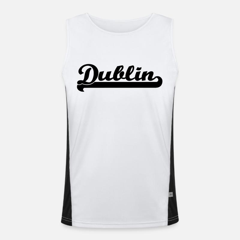 dublin schrift Funktionelles Kontrast-Tank Top für Männer 