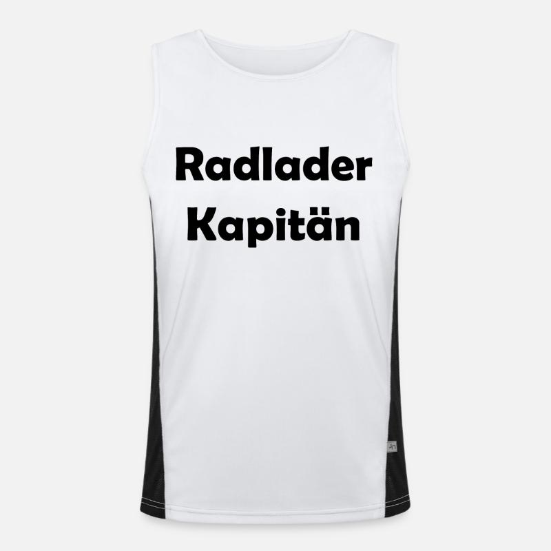 Wheel loader captain - Men's Functional Contrast Tank Top  - white/black