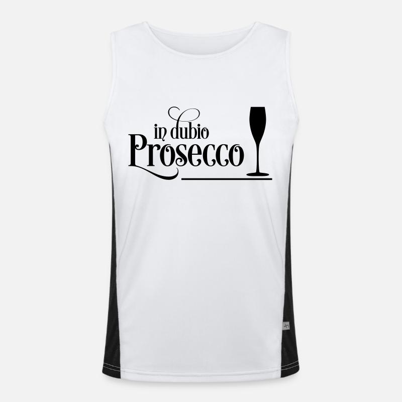 Prosecco - Men's Functional Contrast Tank Top  - white/black