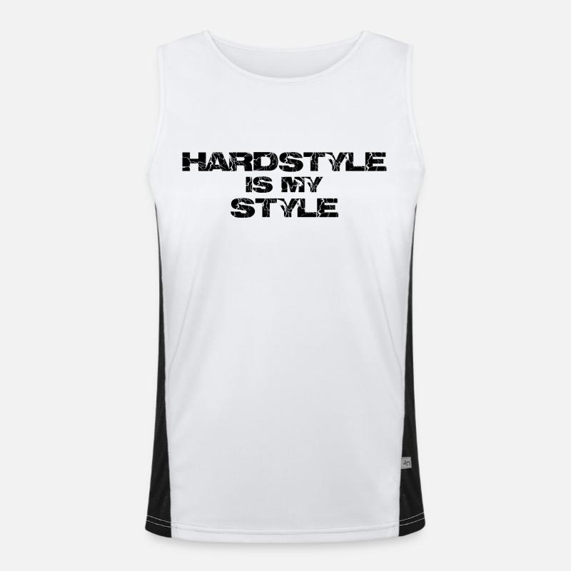 hardstyle is my style Funktionelles Kontrast-Tank Top für Männer 