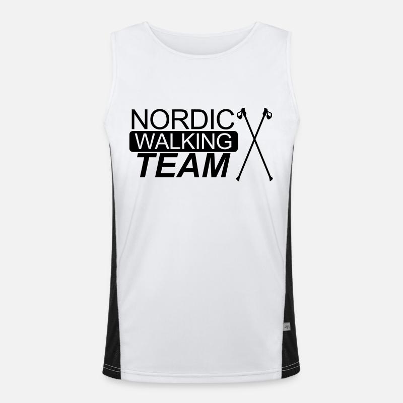 NORDIC WALKING, WALKING, NORDIC, STICKS Men's Functional Contrast Tank Top 