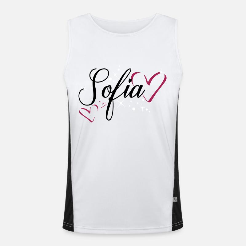 Sofia name first name - Men's Functional Contrast Tank Top  - white/black