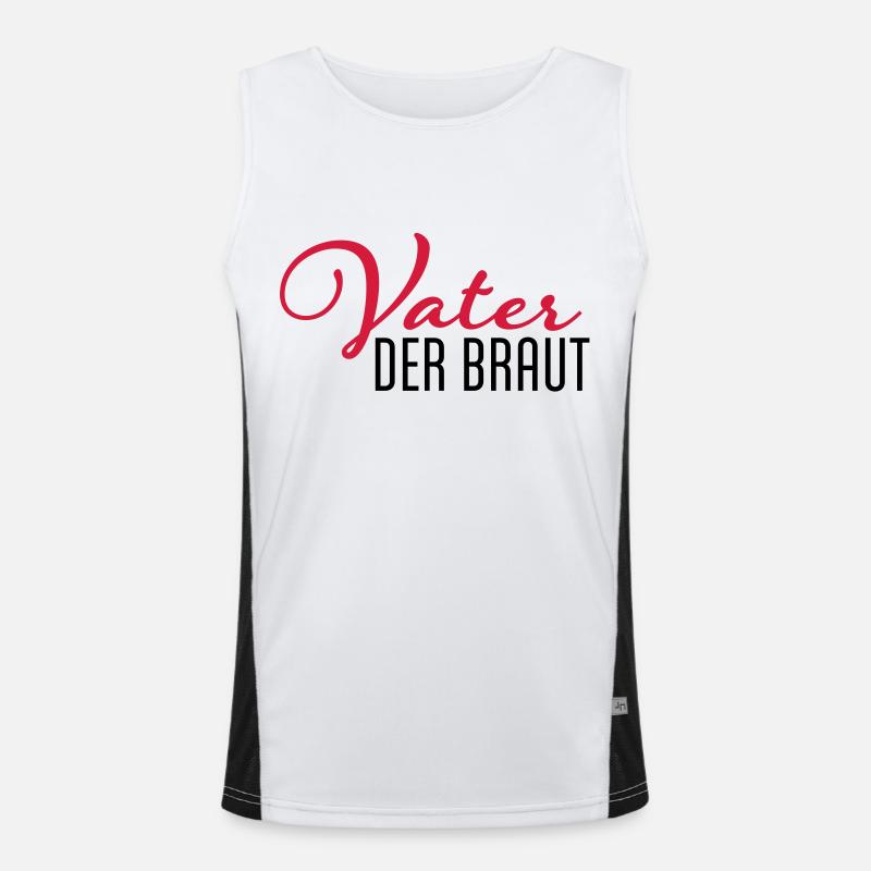 vater der braut Funktionelles Kontrast-Tank Top für Männer 
