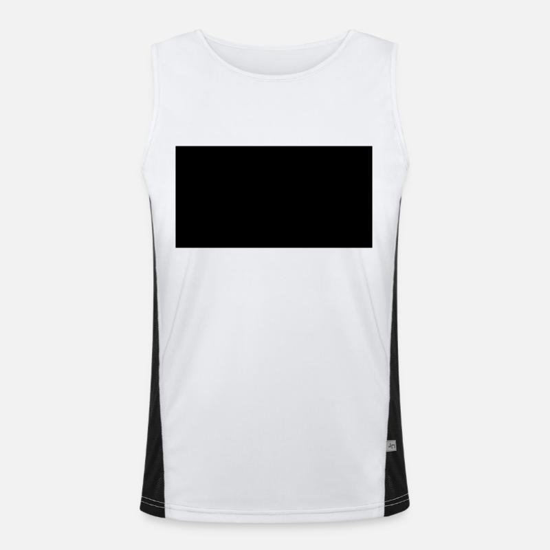 rectangle - Men's Functional Contrast Tank Top  - white/black
