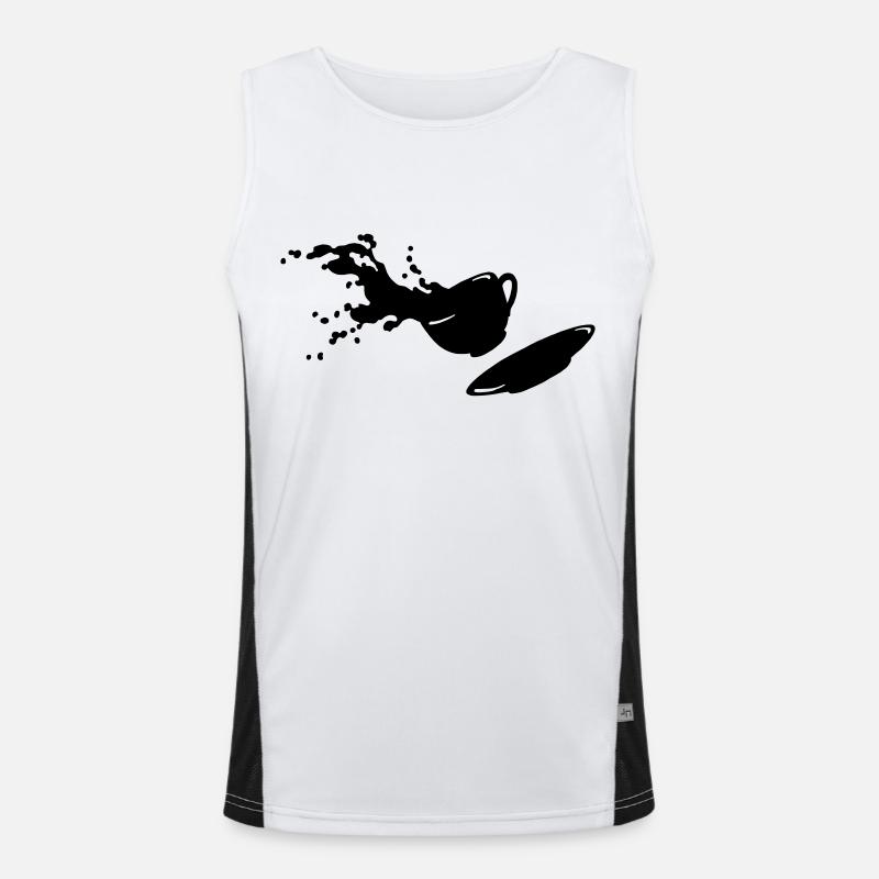 fliegende Tasse Funktionelles Kontrast-Tank Top für Männer 