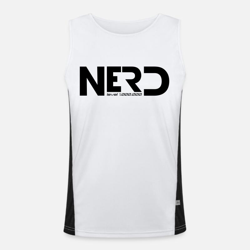 nerd level 1000000 Funktionelles Kontrast-Tank Top für Männer 