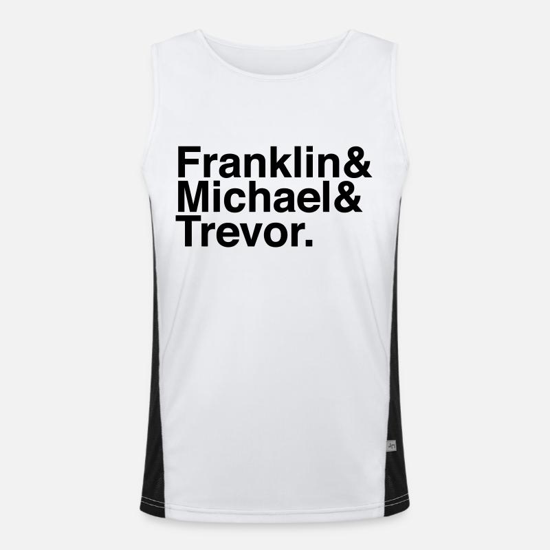GTA 5 – Franklin&Michael&Trevor. Funktionelles Kontrast-Tank Top für Männer 