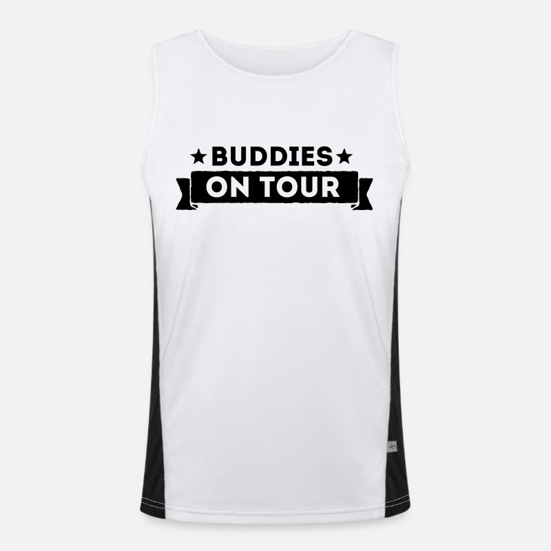 Buddies On Tour Funktionelles Kontrast-Tank Top für Männer 