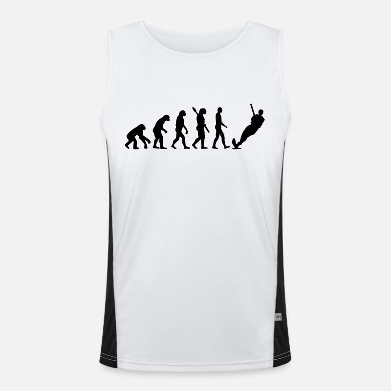 Evolution Water ski - Men's Functional Contrast Tank Top  - white/black