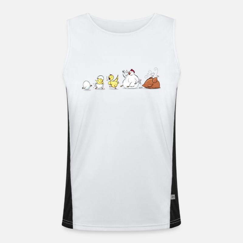 Évolution du poulet Débardeur respirant contrasté Homme 