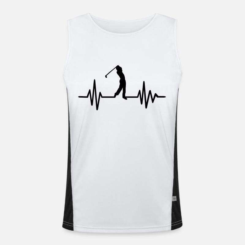 Golf - Men's Functional Contrast Tank Top  - white/black