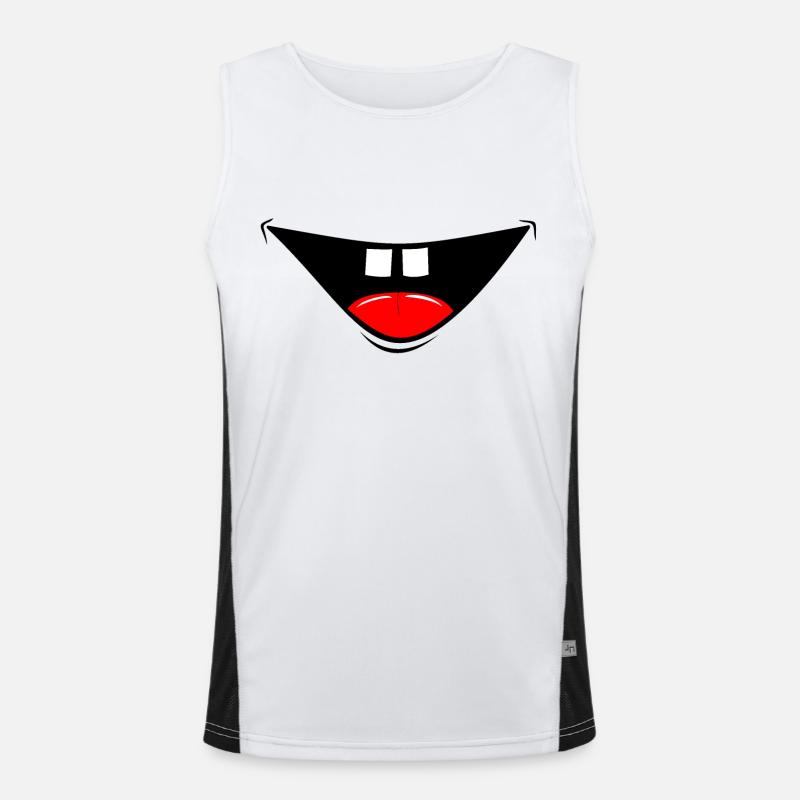 Mask Comic Laughter Men's Functional Contrast Tank Top 