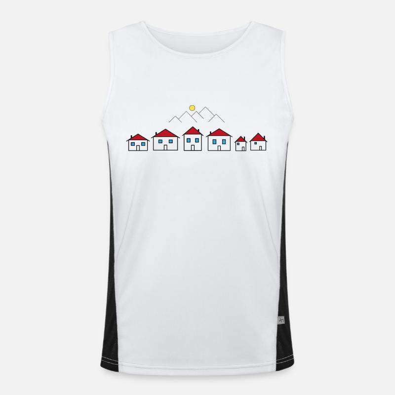 kleinstadt Funktionelles Kontrast-Tank Top für Männer 