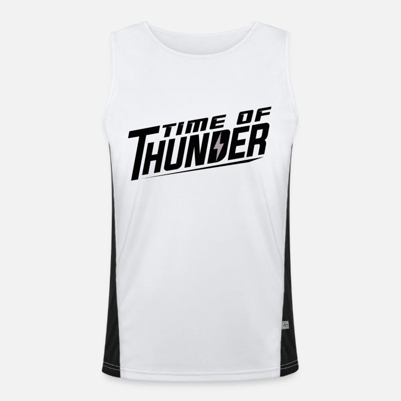 FLASH VARIATIONS - Men's Functional Contrast Tank Top  - white/black