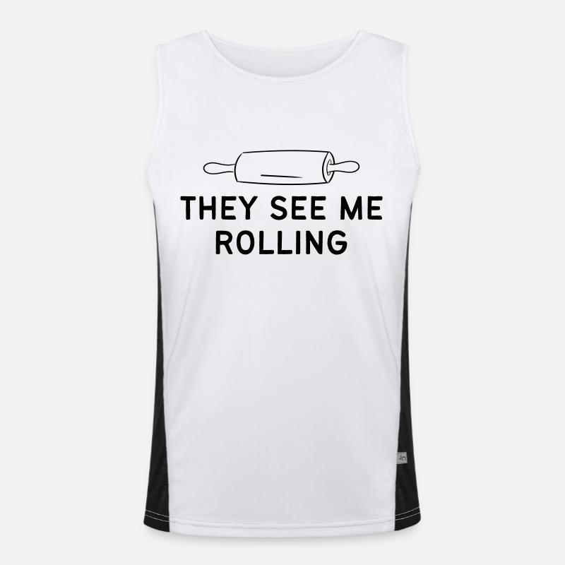 SIE SEHEN MICH ROLLEN Funktionelles Kontrast-Tank Top für Männer 
