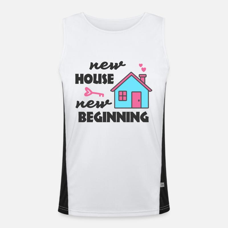 Housewarming party New House New Beginning Men's Functional Contrast Tank Top 